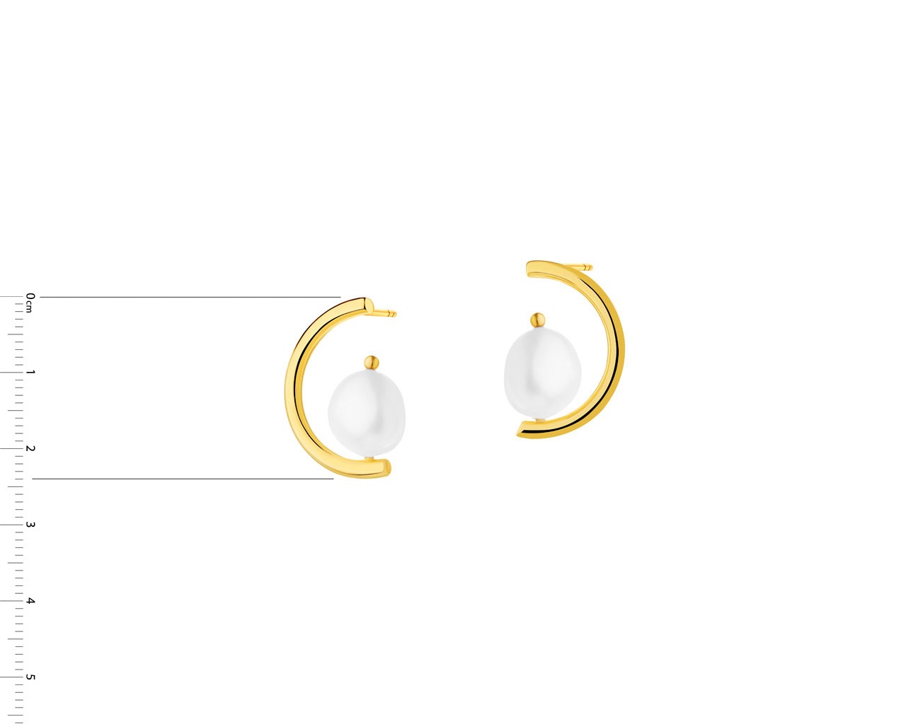 Elixa KOLCZYKI ZE STALI SZLACHETNEJ Z PERŁAMI EL533-0350