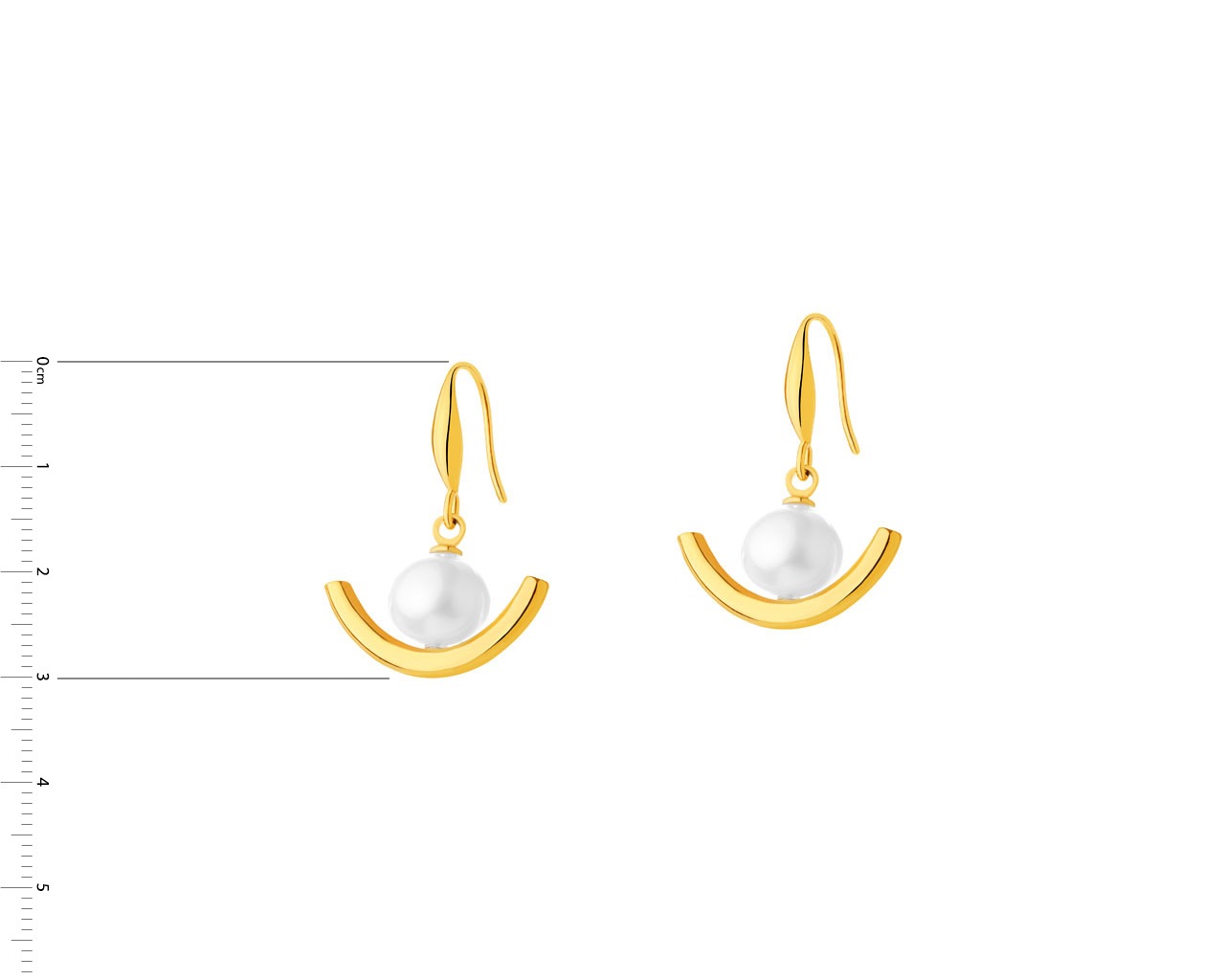 Elixa KOLCZYKI ZE STALI SZLACHETNEJ Z PERŁAMI EL533-0351