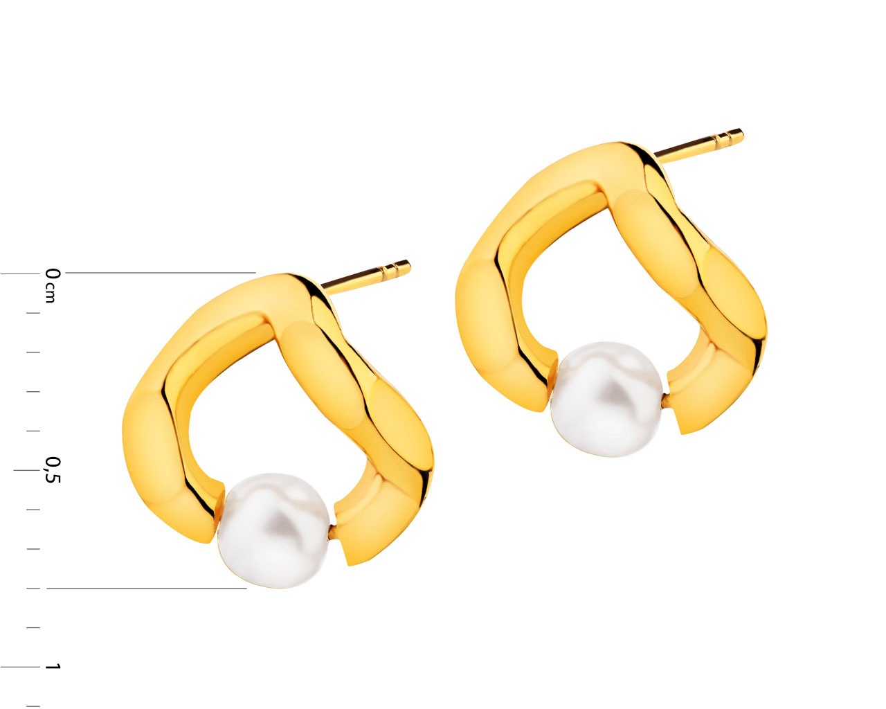 Elixa KOLCZYKI ZE STALI SZLACHETNEJ Z PERŁAMI EL534-7118