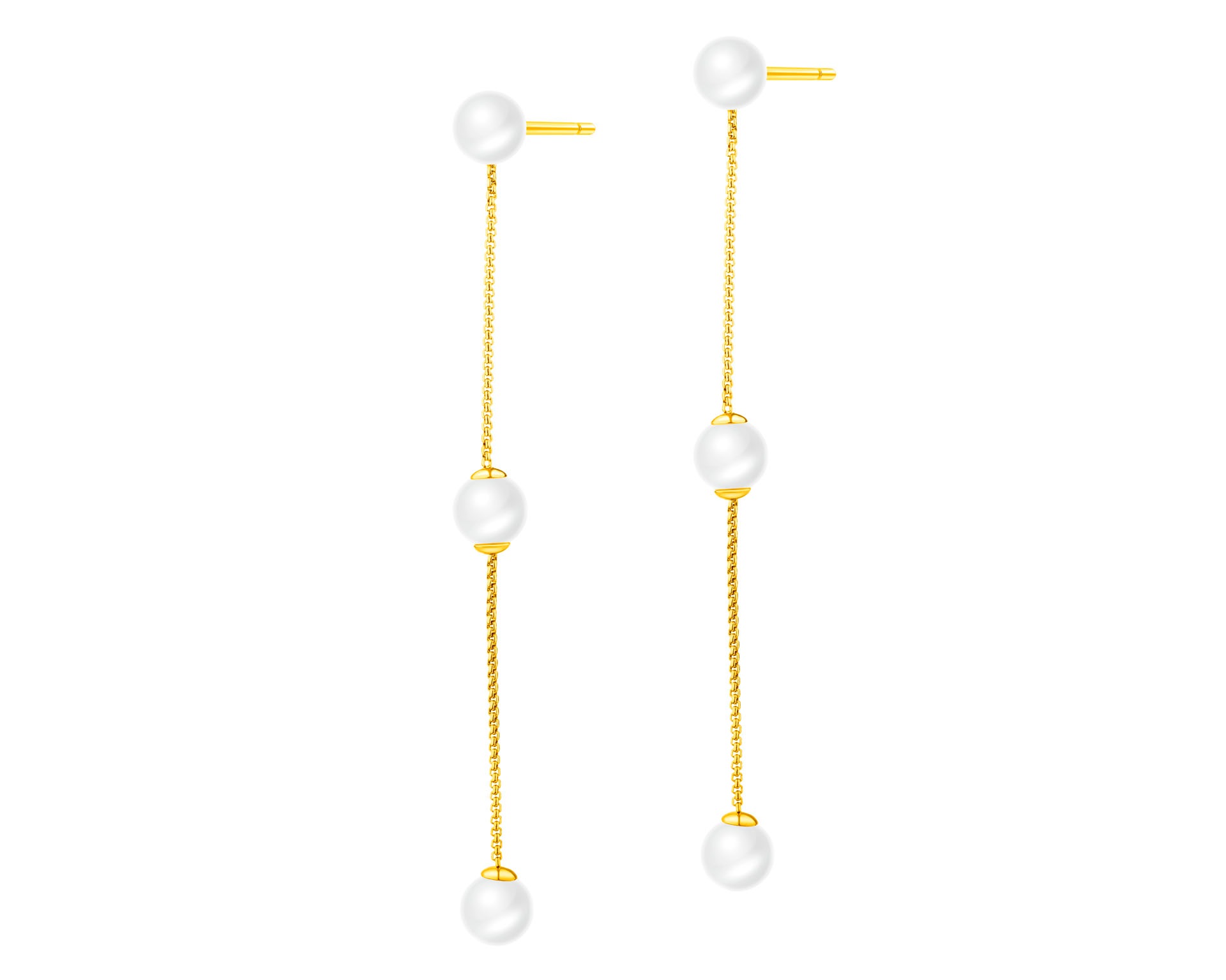 elixa KOLCZYKI ZE STALI SZLACHETNEJ Z PERŁAMI EL536-5315