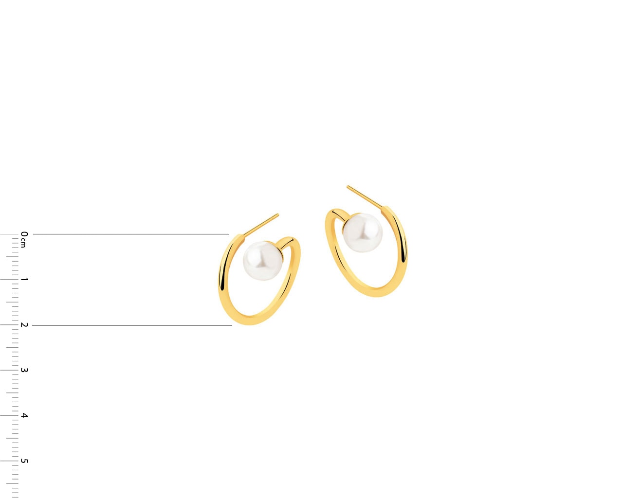 Elixa KOLCZYKI ZE STALI SZLACHETNEJ Z PERŁAMI SYNTETYCZNYMI EL532-5244