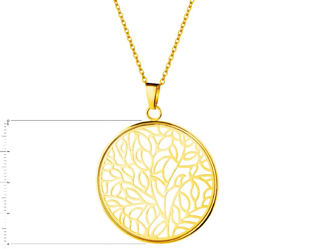 Elixa NASZYJNIK ZE STALI SZLACHETNEJ - KOŁO LIŚCIE EL536-5104