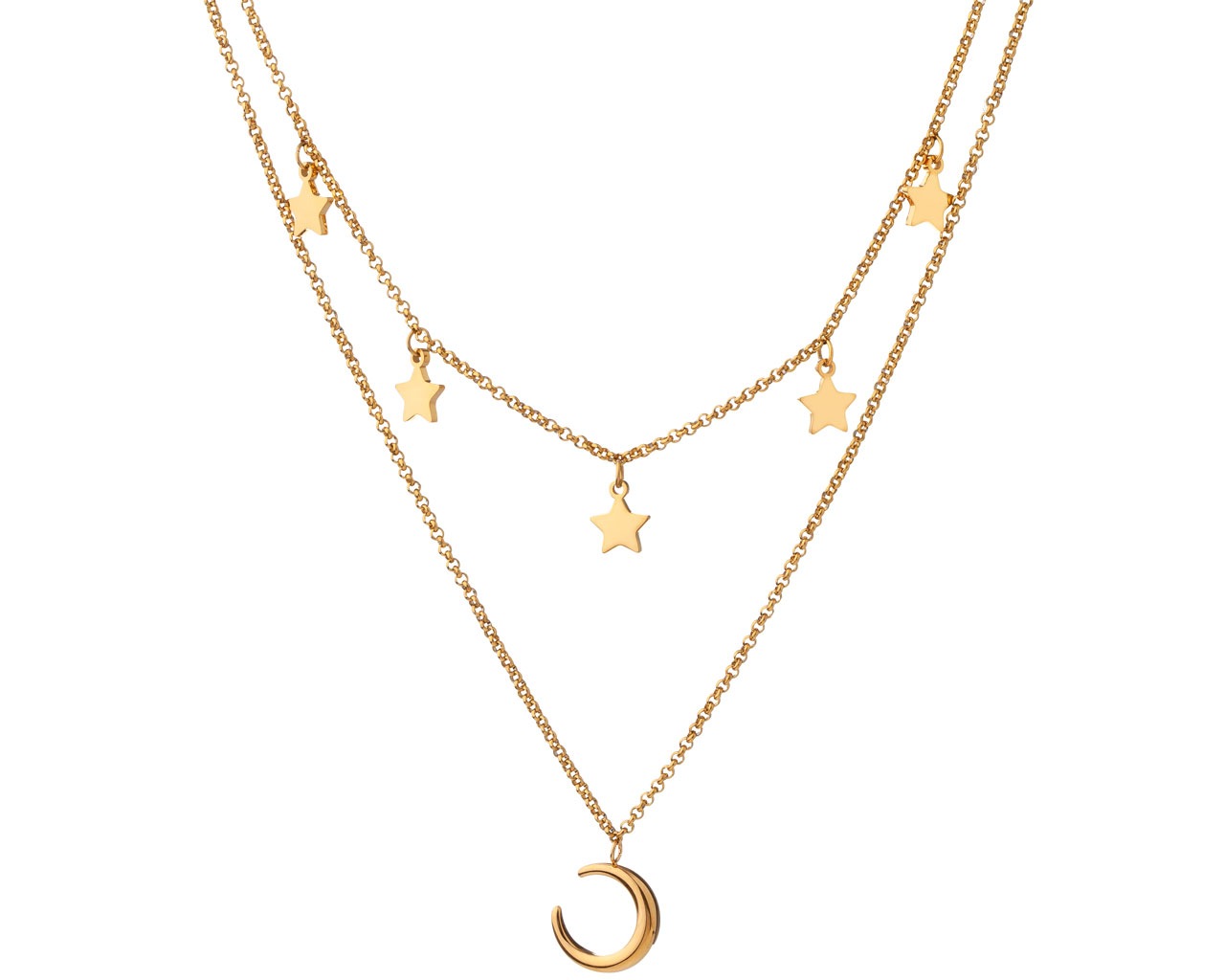 elixa NASZYJNIK ZE STALI SZLACHETNEJ - KSIĘŻYC GWIAZDY EL532-5073