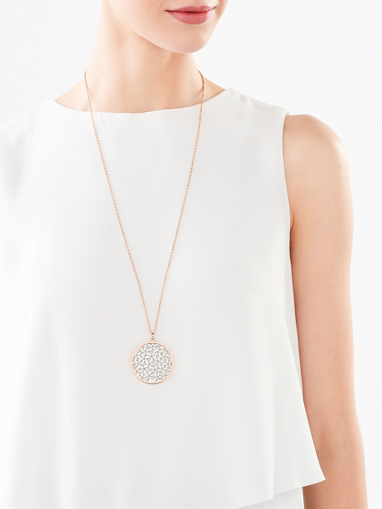 Elixa NASZYJNIK ZE STALI SZLACHETNEJ - KWIATY EL528-8879