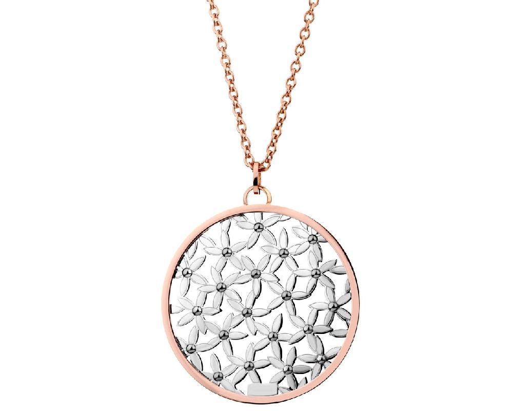 elixa NASZYJNIK ZE STALI SZLACHETNEJ - KWIATY EL528-8879