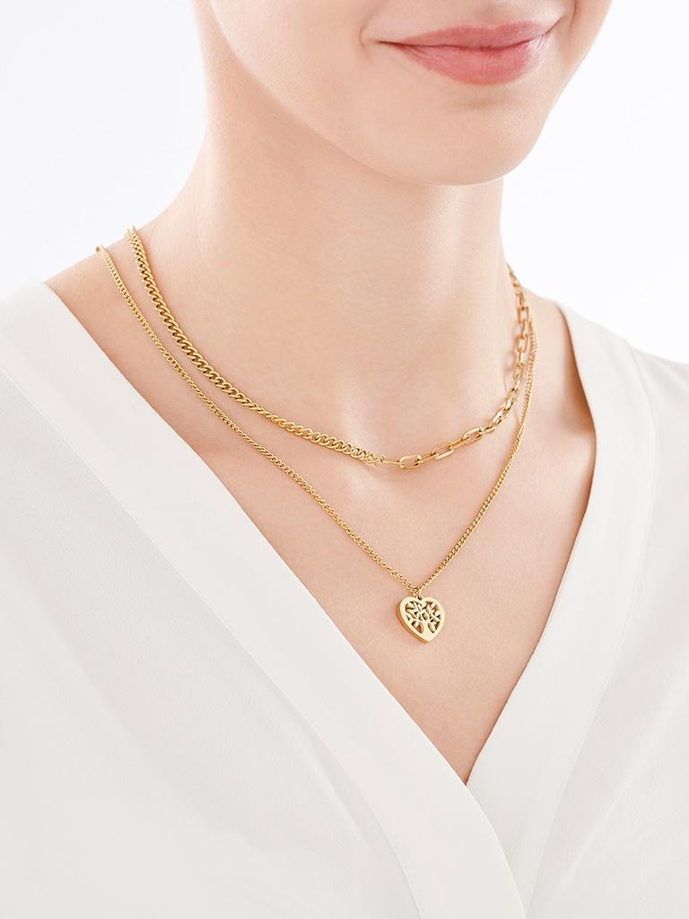 Elixa NASZYJNIK ZE STALI SZLACHETNEJ - SERCE DRZEWKO EL531-3537