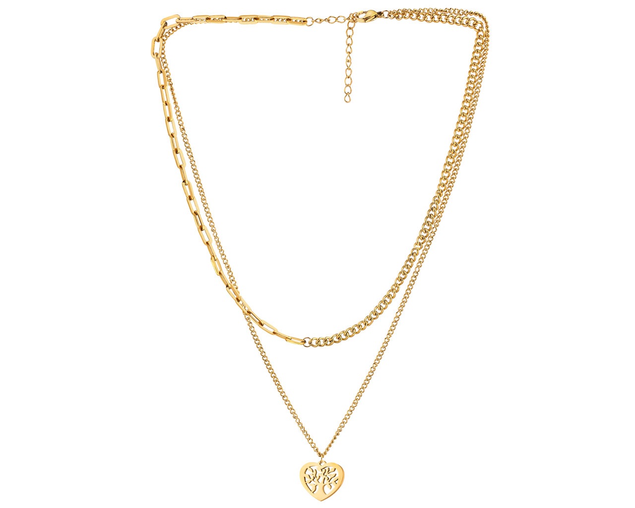 elixa NASZYJNIK ZE STALI SZLACHETNEJ - SERCE DRZEWKO EL531-3537