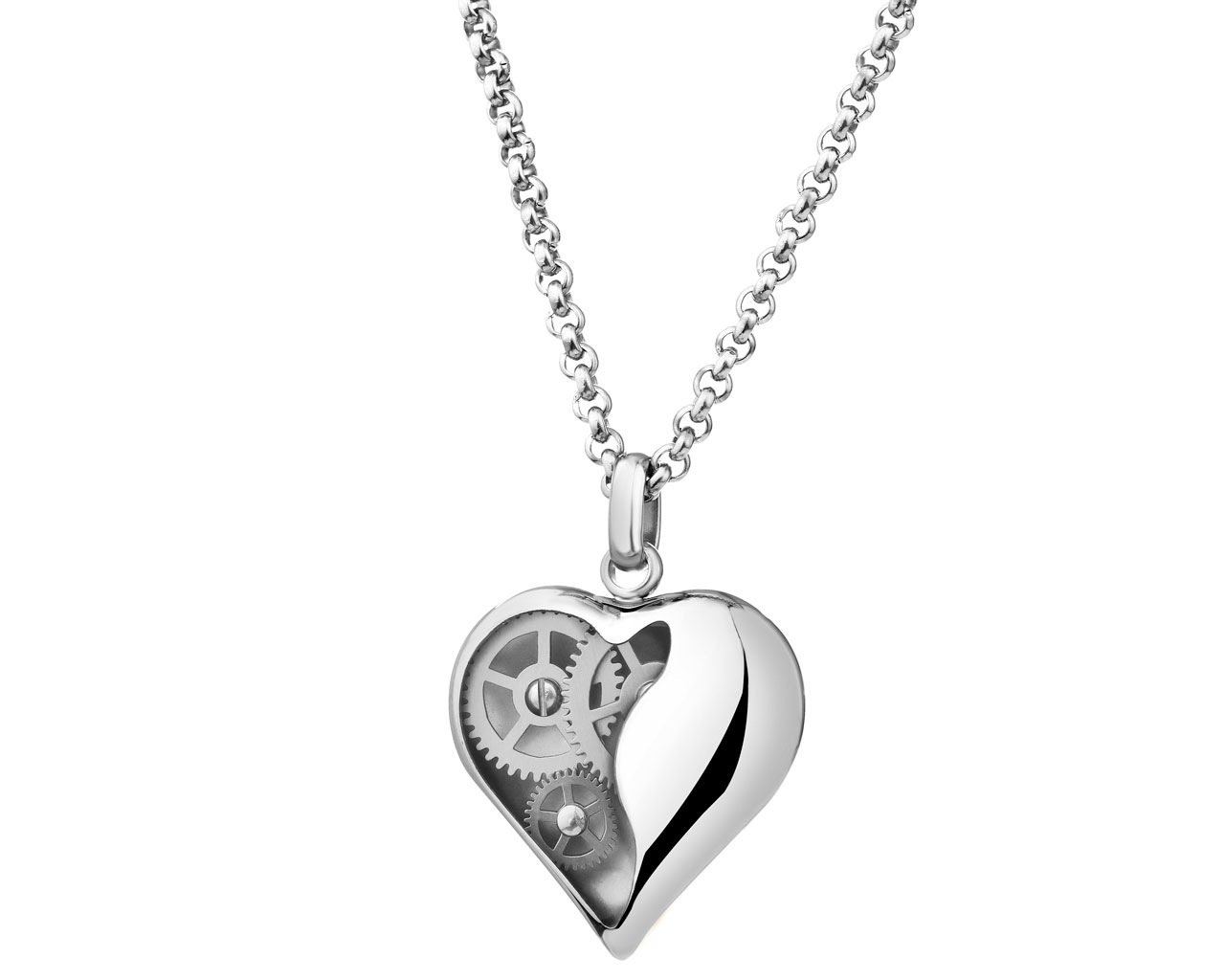 elixa NASZYJNIK ZE STALI SZLACHETNEJ - SERCE EL530-9058