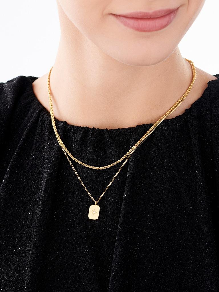 Elixa NASZYJNIK ZE STALI SZLACHETNEJ Z CYRKONIĄ - GWIAZDA EL532-6443