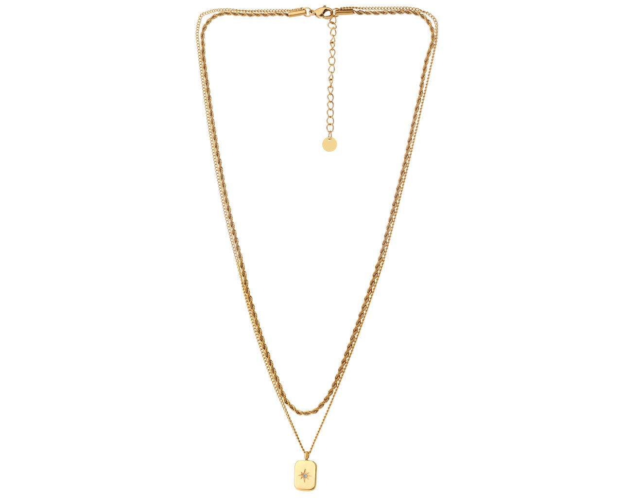 elixa NASZYJNIK ZE STALI SZLACHETNEJ Z CYRKONIĄ - GWIAZDA EL532-6443