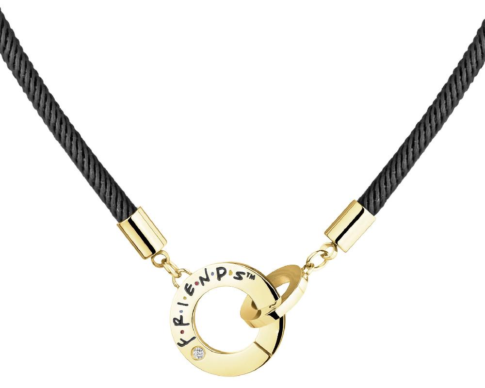 elixa NASZYJNIK ZE STALI SZLACHETNEJ Z CYRKONIĄ I EMALIĄ - FRIENDS WARNER BROS. DISCOVERY WB539-5548