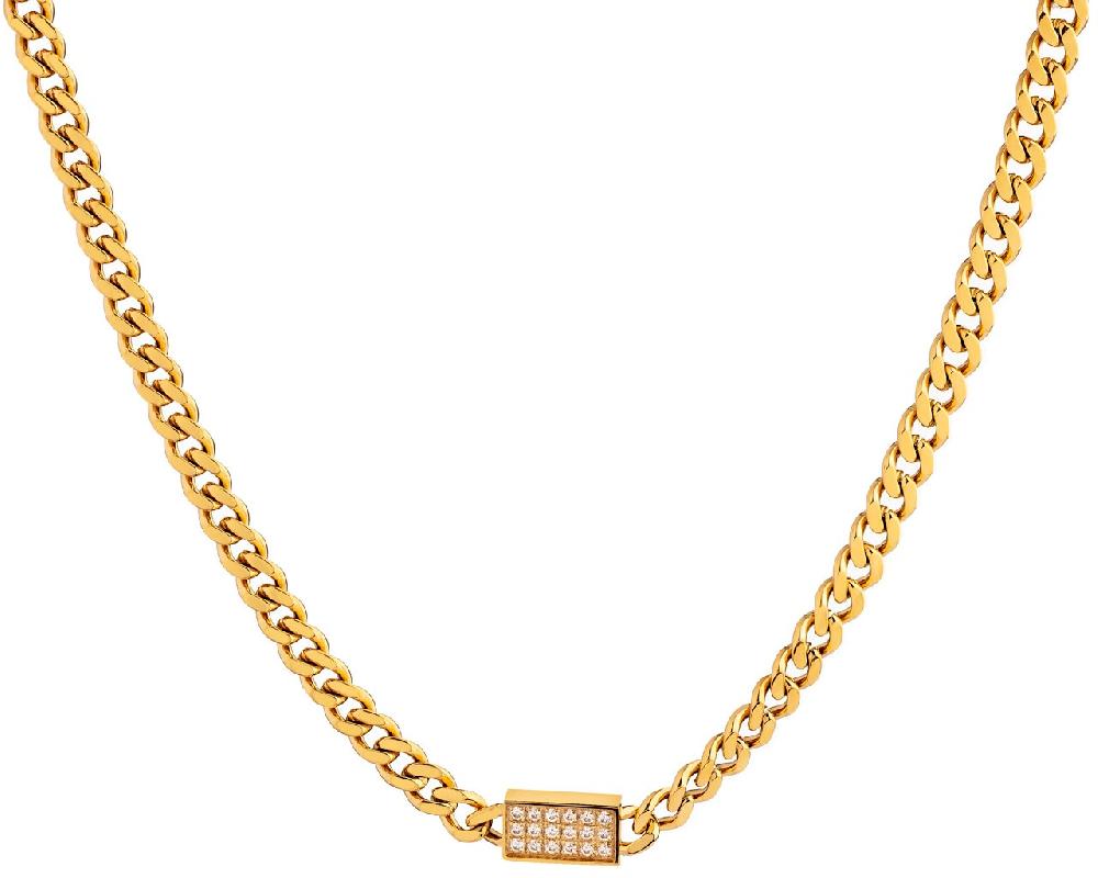 elixa NASZYJNIK ZE STALI SZLACHETNEJ Z CYRKONIAMI EL533-8268