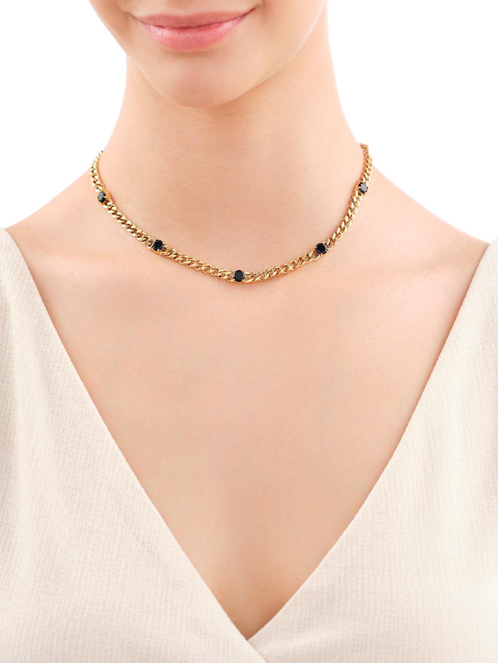 Elixa NASZYJNIK ZE STALI SZLACHETNEJ Z CYRKONIAMI EL536-2095