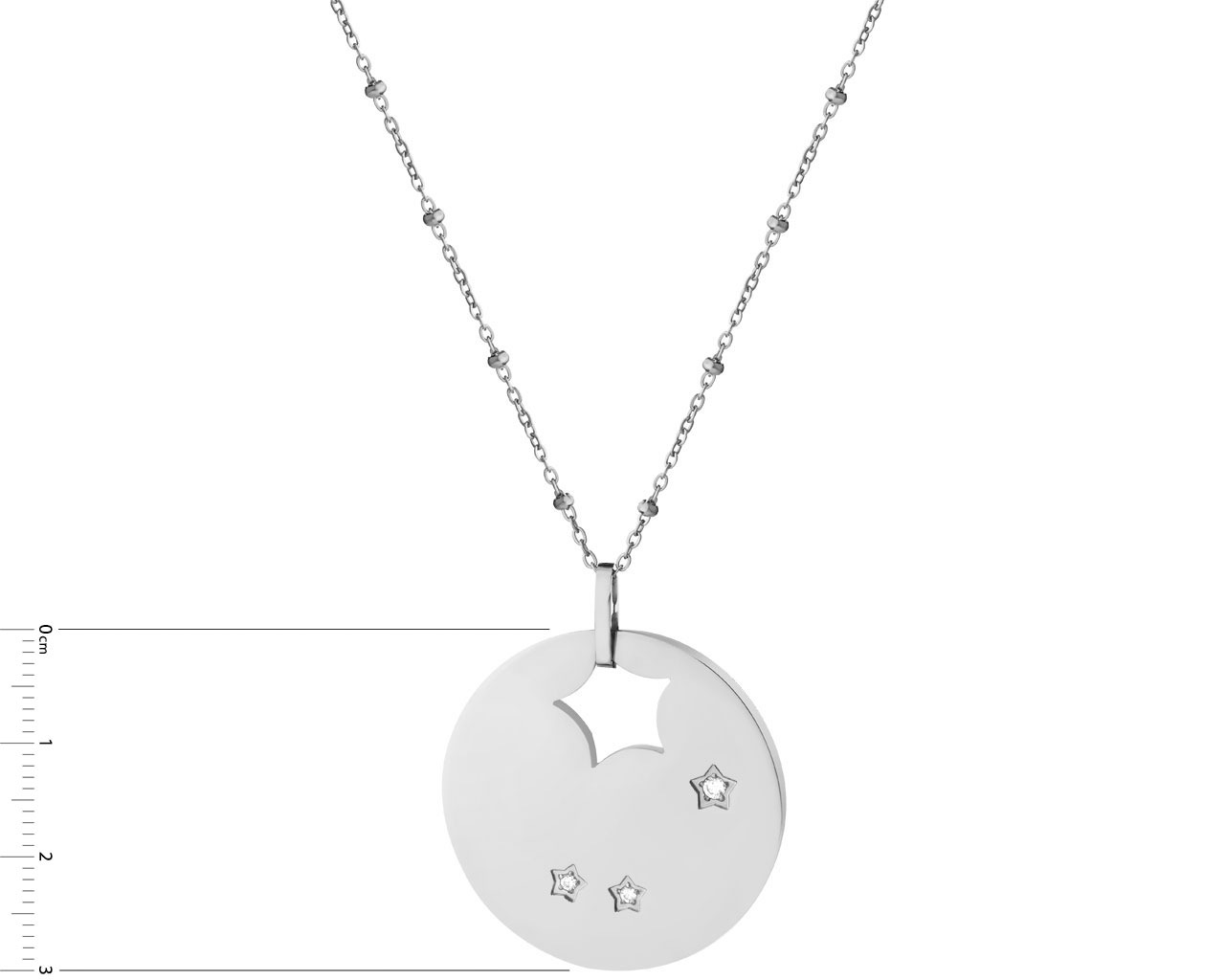 Elixa NASZYJNIK ZE STALI SZLACHETNEJ Z CYRKONIAMI - GWIAZDY EL535-9420