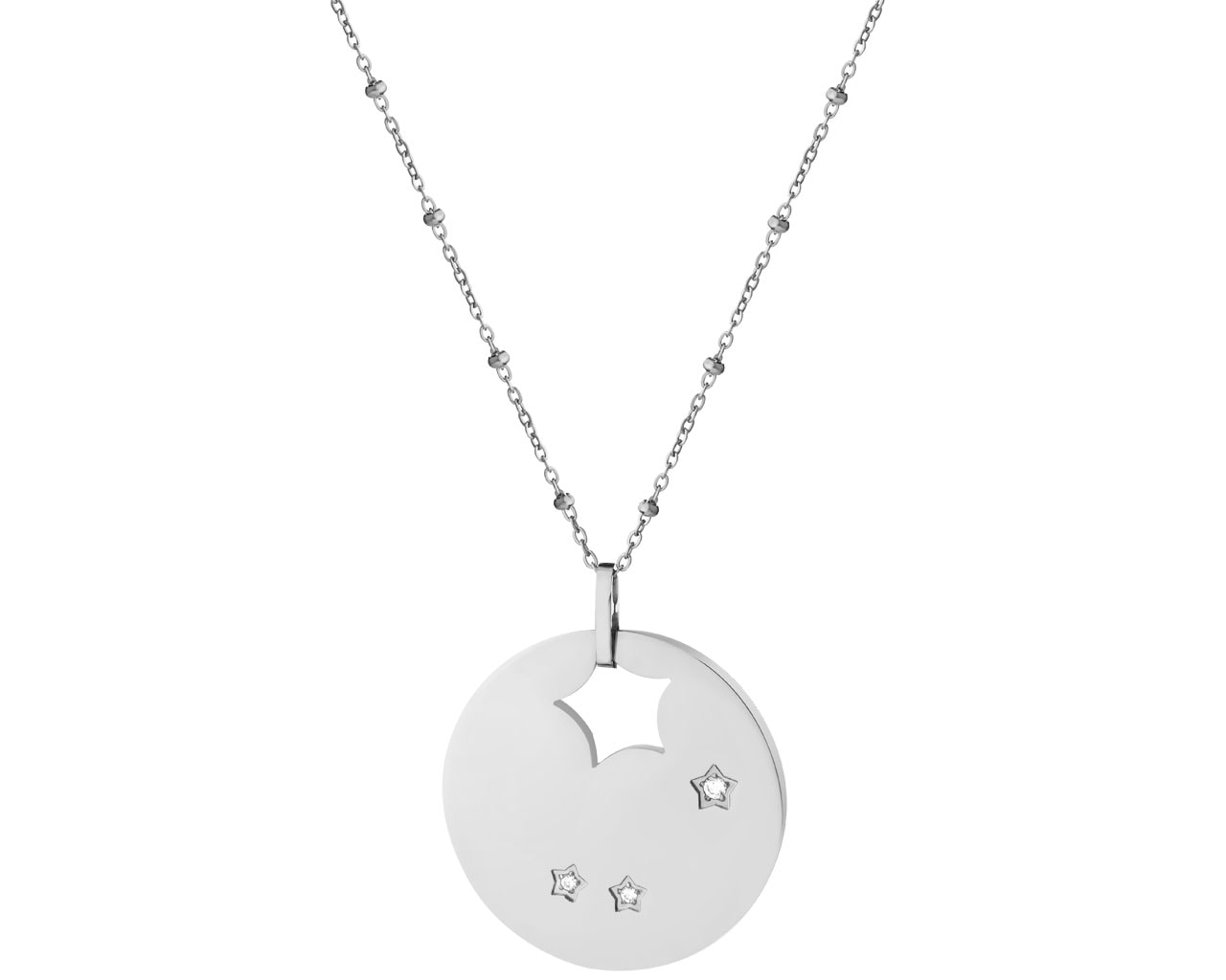 elixa NASZYJNIK ZE STALI SZLACHETNEJ Z CYRKONIAMI - GWIAZDY EL535-9420