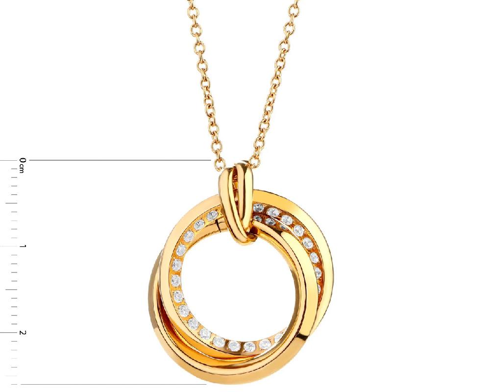 Elixa NASZYJNIK ZE STALI SZLACHETNEJ Z CYRKONIAMI - KOŁA EL534-4696