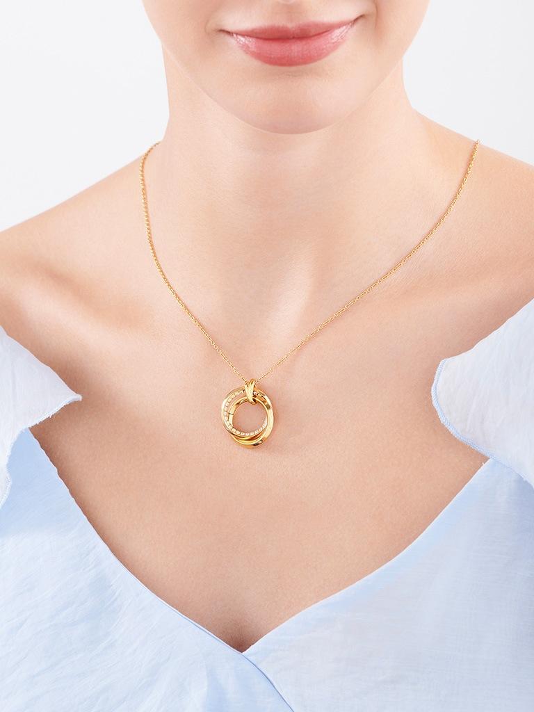 Elixa NASZYJNIK ZE STALI SZLACHETNEJ Z CYRKONIAMI - KOŁA EL534-4696