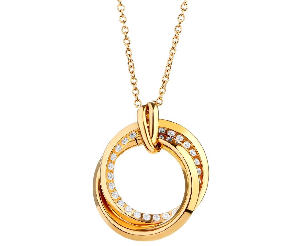 elixa NASZYJNIK ZE STALI SZLACHETNEJ Z CYRKONIAMI - KOŁA EL534-4696