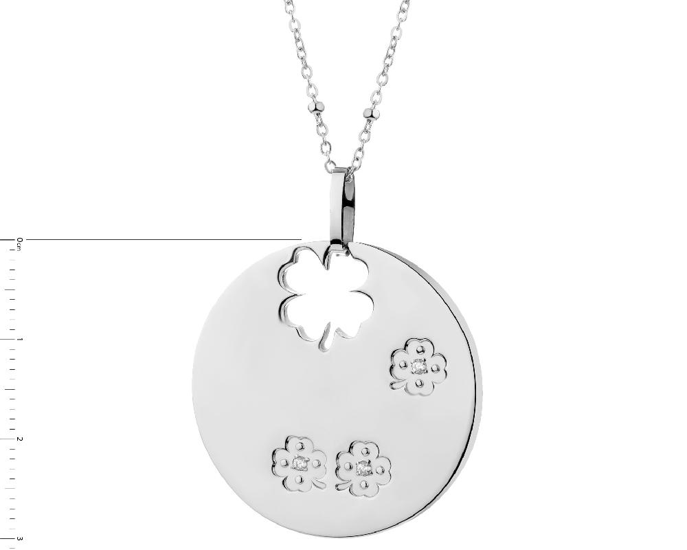 Elixa NASZYJNIK ZE STALI SZLACHETNEJ Z CYRKONIAMI - KONICZYNA EL535-9829