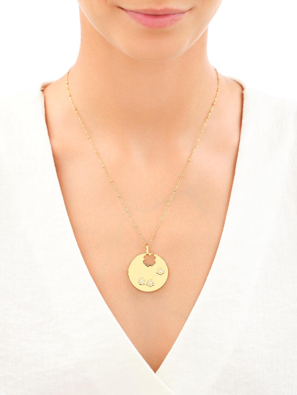 Elixa NASZYJNIK ZE STALI SZLACHETNEJ Z CYRKONIAMI - KONICZYNA EL535-9882