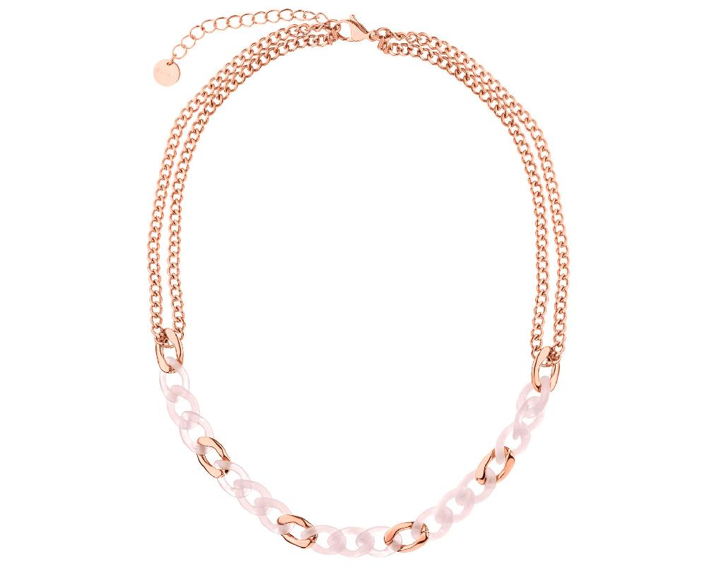 elixa NASZYJNIK ZE STALI SZLACHETNEJ Z DETALAMI Z MASY ŻYWICZNEJ EL538-0592