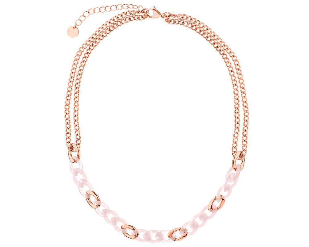 elixa NASZYJNIK ZE STALI SZLACHETNEJ Z DETALAMI Z MASY ŻYWICZNEJ EL538-0592