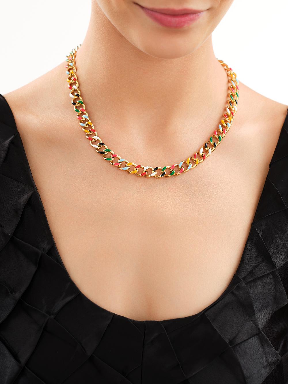 Elixa NASZYJNIK ZE STALI SZLACHETNEJ Z EMALIĄ EL537-0379