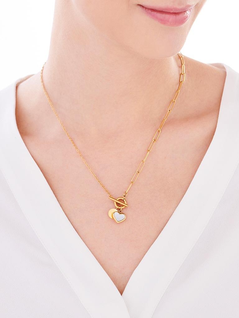 Elixa NASZYJNIK ZE STALI SZLACHETNEJ Z EMALIĄ - SERCE EL531-7186