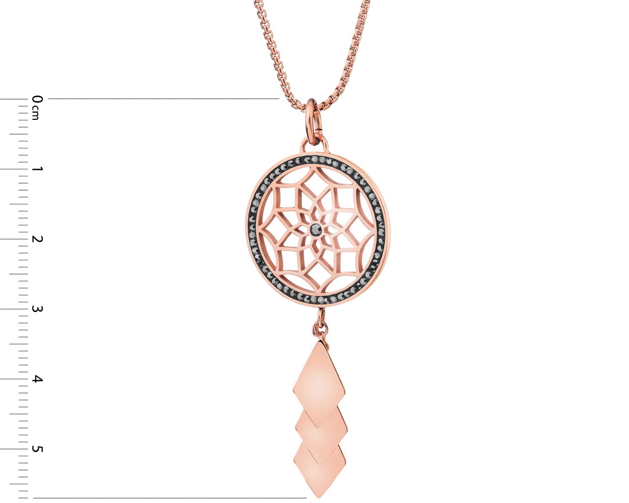 Elixa NASZYJNIK ZE STALI SZLACHETNEJ Z HEMATYTEM - ŁAPACZ SNÓW EL528-6599