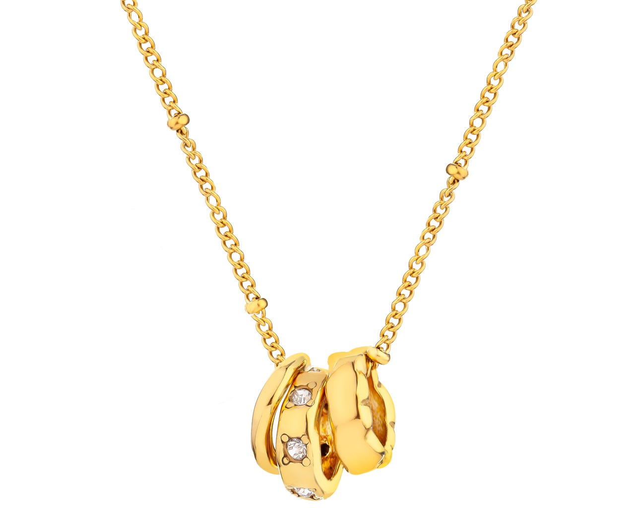 elixa NASZYJNIK ZE STALI SZLACHETNEJ Z KRYSZTAŁAMI EL535-1471