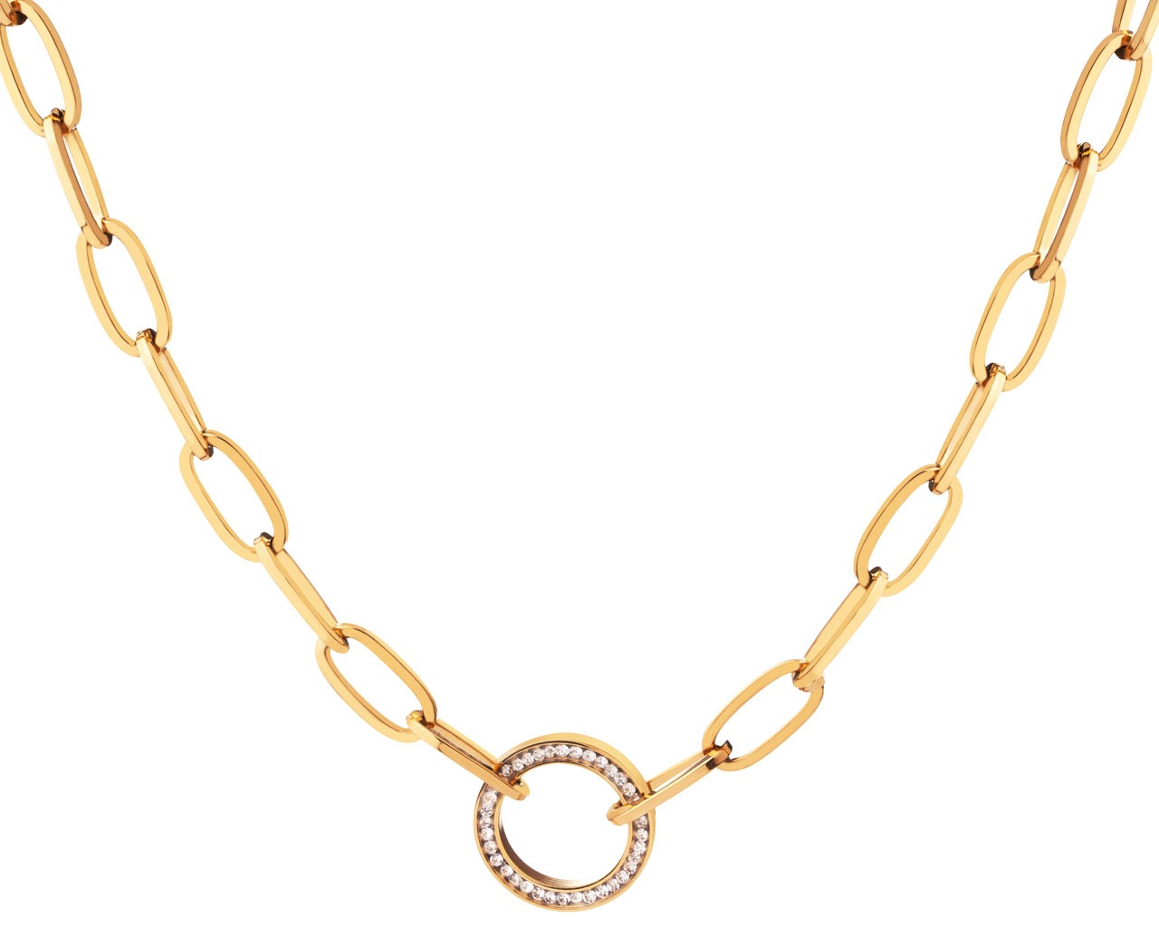 elixa NASZYJNIK ZE STALI SZLACHETNEJ Z KRYSZTAŁAMI EL535-9843