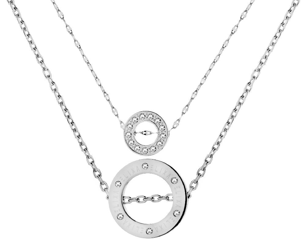 elixa NASZYJNIK ZE STALI SZLACHETNEJ Z KRYSZTAŁAMI EL538-9217