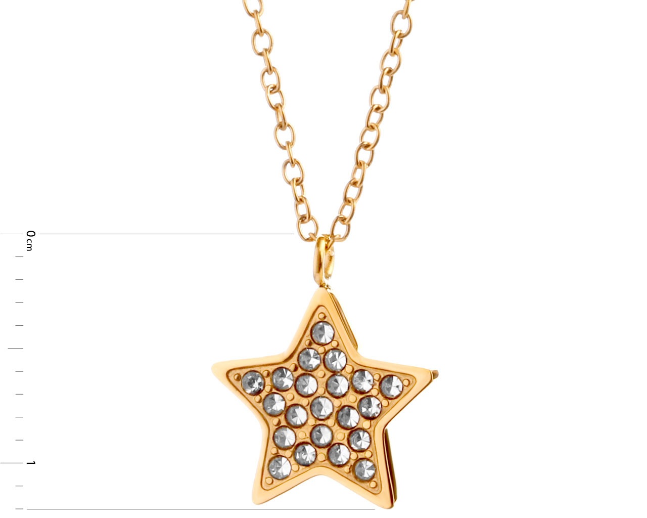 Elixa NASZYJNIK ZE STALI SZLACHETNEJ Z KRYSZTAŁAMI - GWIAZDA EL534-4657