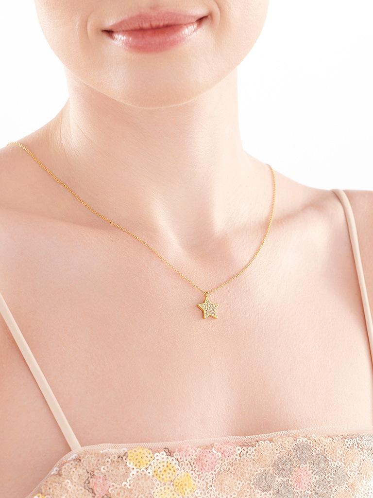 Elixa NASZYJNIK ZE STALI SZLACHETNEJ Z KRYSZTAŁAMI - GWIAZDA EL534-4657