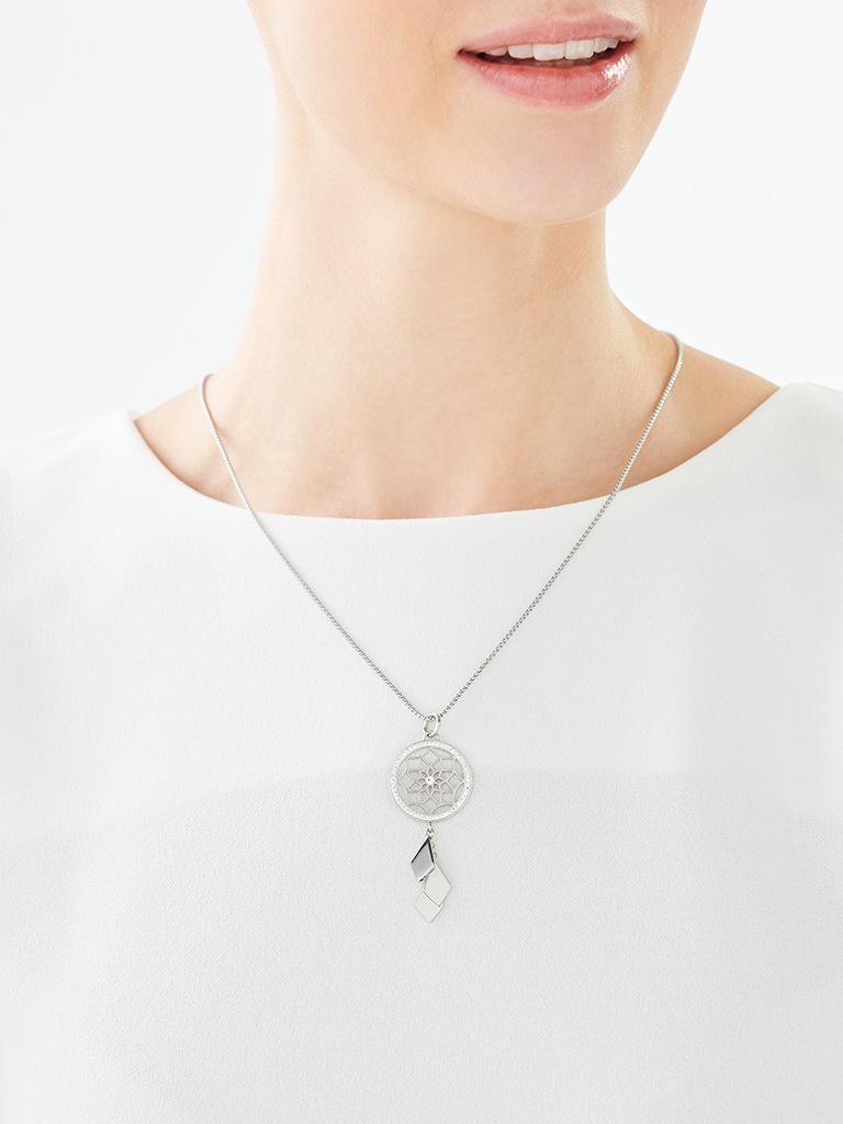 Elixa NASZYJNIK ZE STALI SZLACHETNEJ Z KRYSZTAŁAMI - ŁAPACZ SNÓW EL524-2946