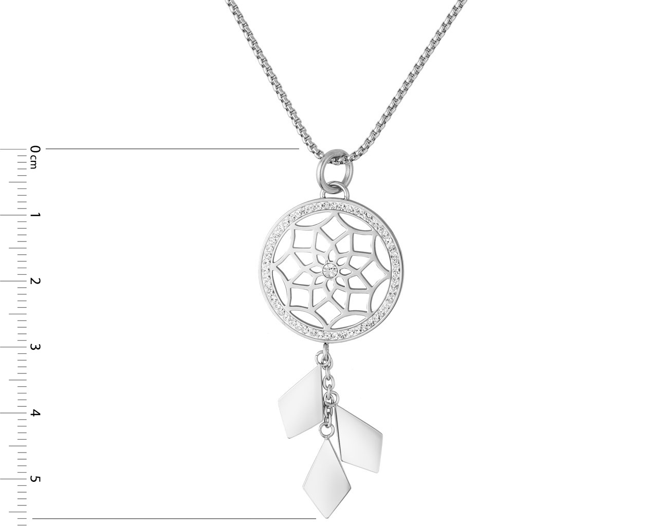 Elixa NASZYJNIK ZE STALI SZLACHETNEJ Z KRYSZTAŁAMI - ŁAPACZ SNÓW EL524-2946