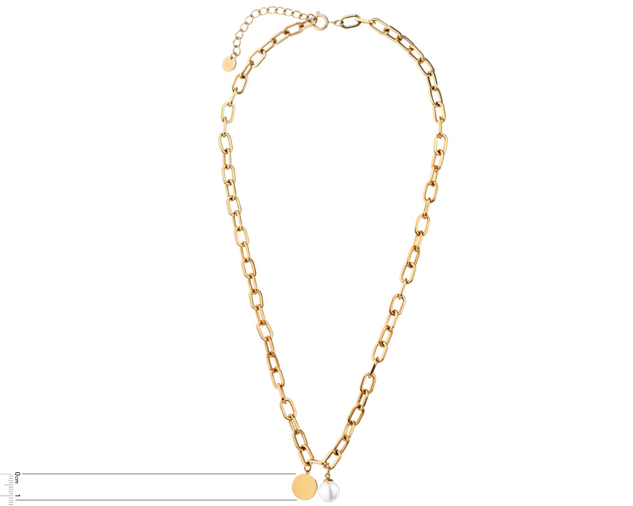 Elixa NASZYJNIK ZE STALI SZLACHETNEJ Z PERŁĄ EL530-4631