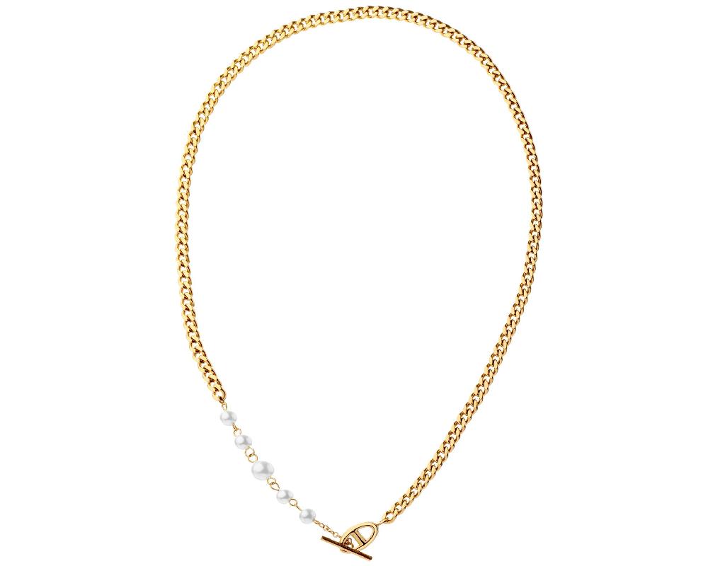 elixa NASZYJNIK ZE STALI SZLACHETNEJ Z PERŁAMI EL538-1231