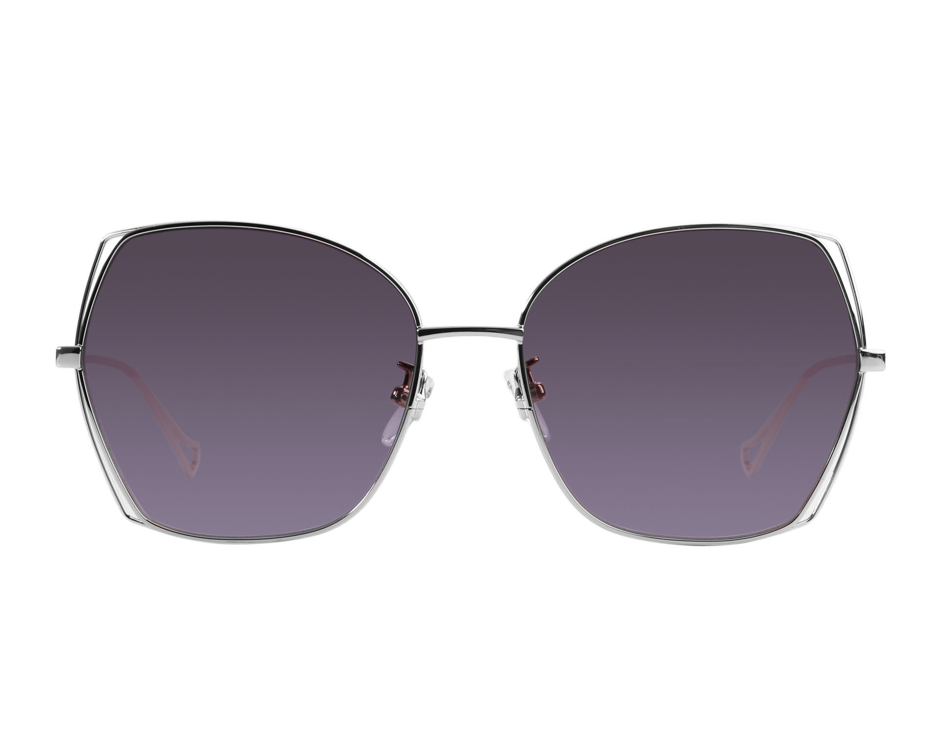 elixa OKULARY PRZECIWSŁONECZNE DAMSKIE GEOMETRYCZNE JASNE SREBRNE AC.SG.07.C03