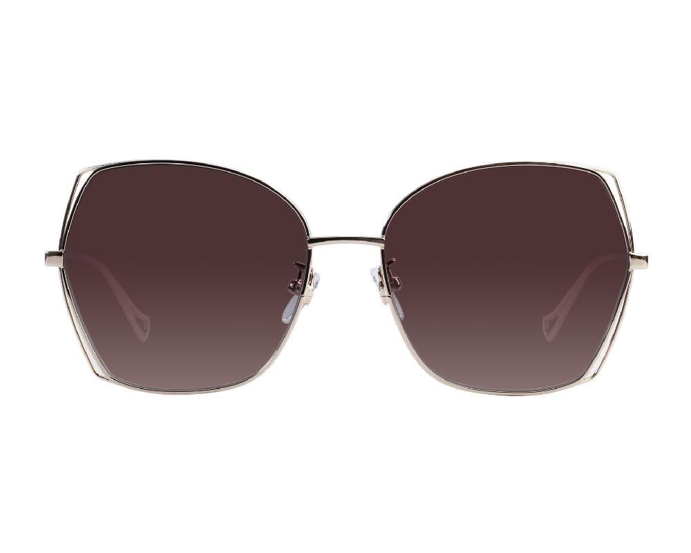 elixa OKULARY PRZECIWSŁONECZNE DAMSKIE GEOMETRYCZNE JASNE ZŁOTE AC.SG.07.C02