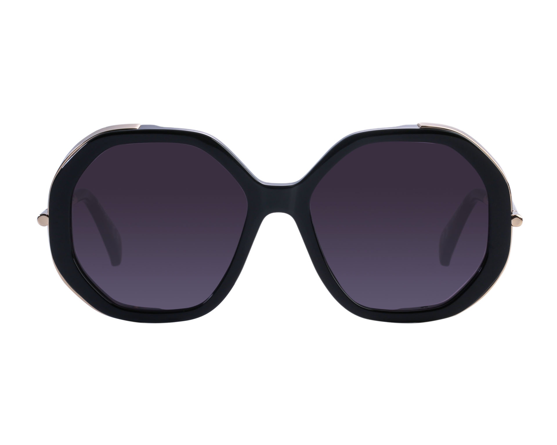 elixa OKULARY PRZECIWSŁONECZNE DAMSKIE OKRĄGŁE CZARNE AC.SG.30.C01