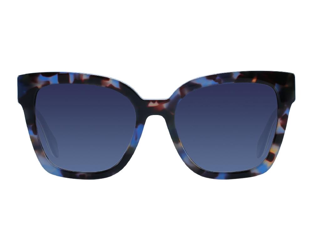 elixa OKULARY PRZECIWSŁONECZNE DAMSKIE PROSTOKĄTNE BRĄZOWE NIEBIESKIE AC.SG.25.C04