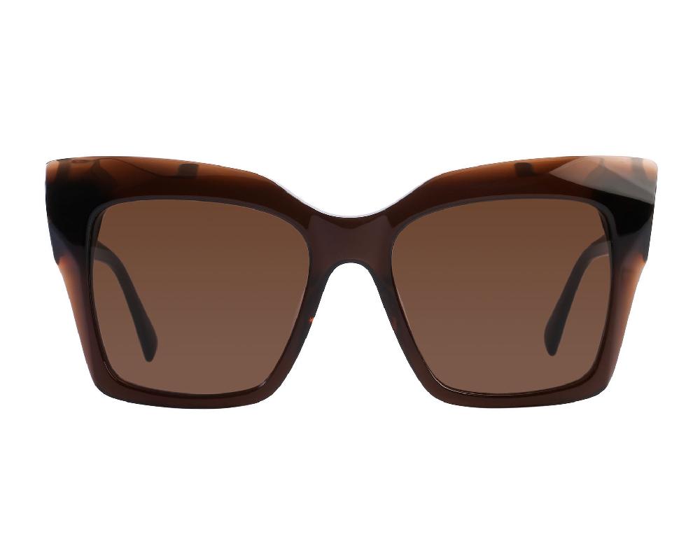 elixa OKULARY PRZECIWSŁONECZNE DAMSKIE PROSTOKĄTNE BRĄZOWE AC.SG.23.C02