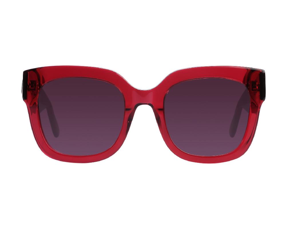 elixa OKULARY PRZECIWSŁONECZNE DAMSKIE PROSTOKĄTNE CZERWONE AC.SG.29.C03