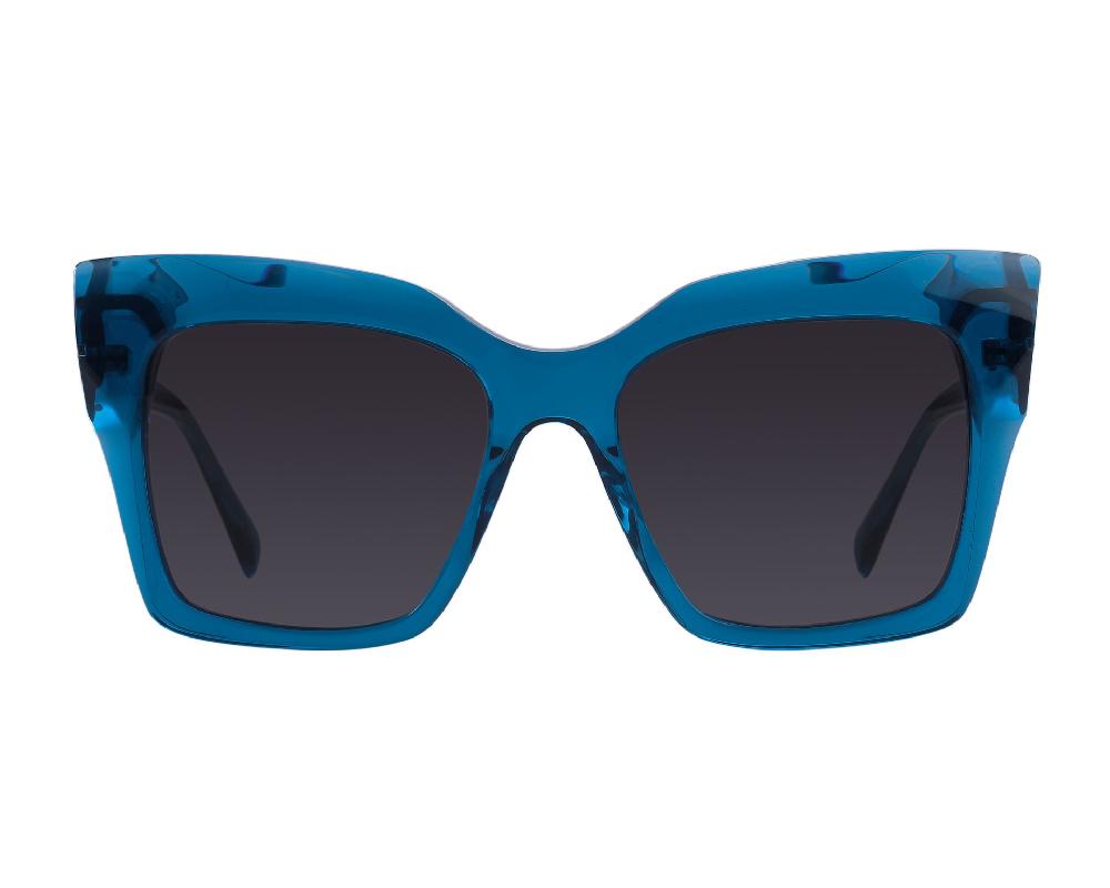 elixa OKULARY PRZECIWSŁONECZNE DAMSKIE PROSTOKĄTNE NIEBIESKIE AC.SG.23.C03