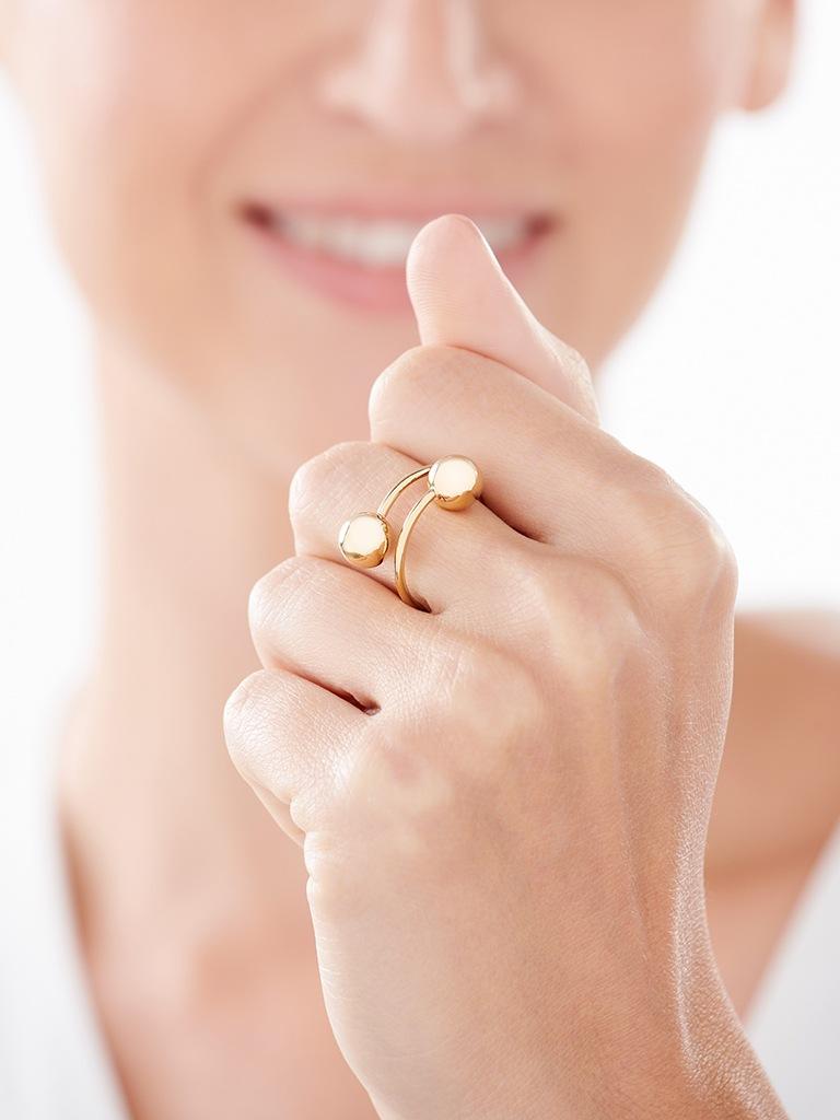 Elixa PIERŚCIONEK ZE STALI SZLACHETNEJ - KULKI EL527-1294