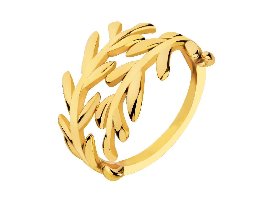 elixa PIERŚCIONEK ZE STALI SZLACHETNEJ - LIŚCIE EL530-2289