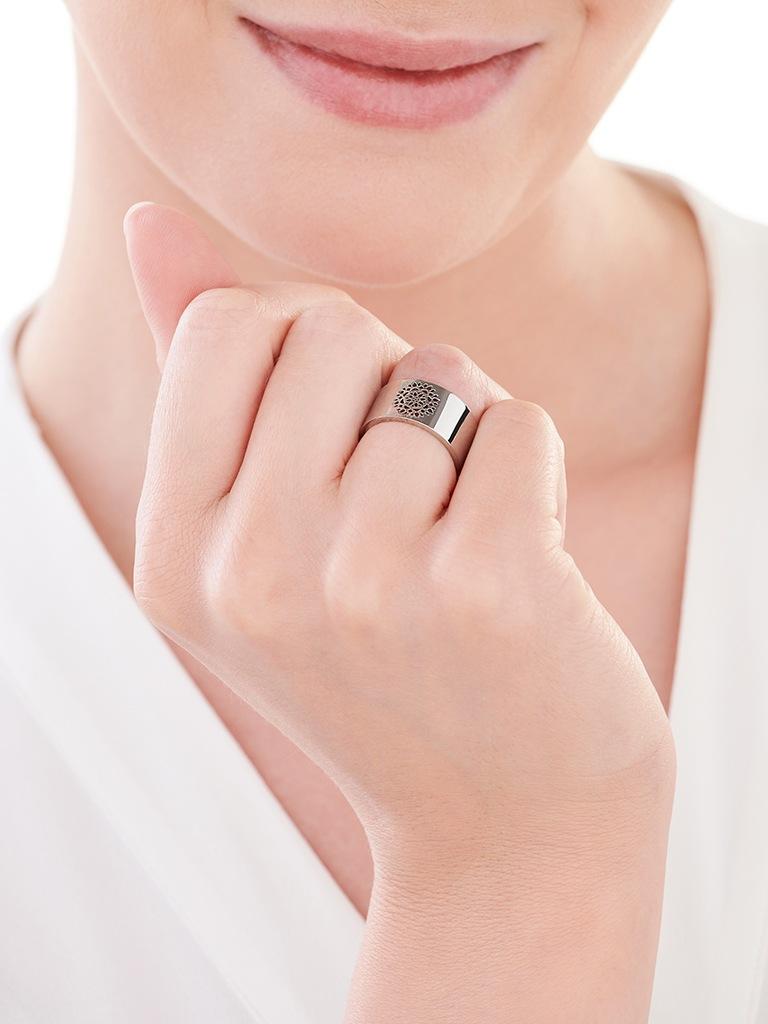 Elixa PIERŚCIONEK ZE STALI SZLACHETNEJ - ROZETA EL527-1842