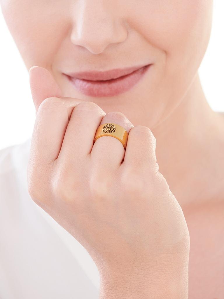 Elixa PIERŚCIONEK ZE STALI SZLACHETNEJ - ROZETA EL527-1888