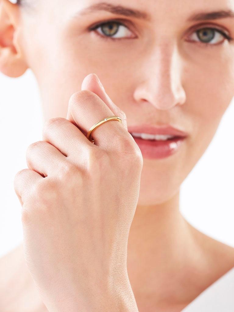 Elixa PIERŚCIONEK ZE STALI SZLACHETNEJ Z CYRKONIĄ EL522-1626